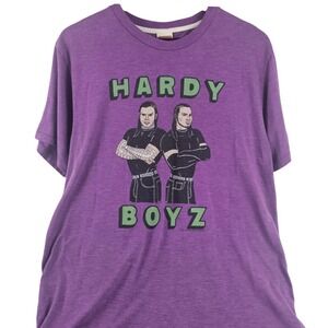 Homage WWE Hardy Boyz Purple Tri-Blend Graphic T-Shirt Mens Large USA Made